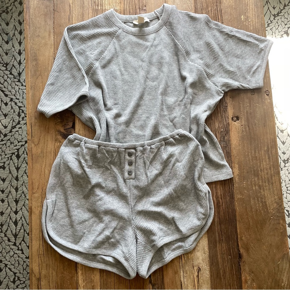 Madewell Waffle Knit Short PJ Set Sz XS